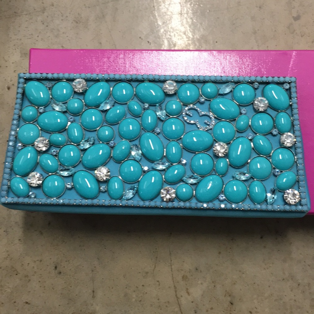 Escada turquoise clutch